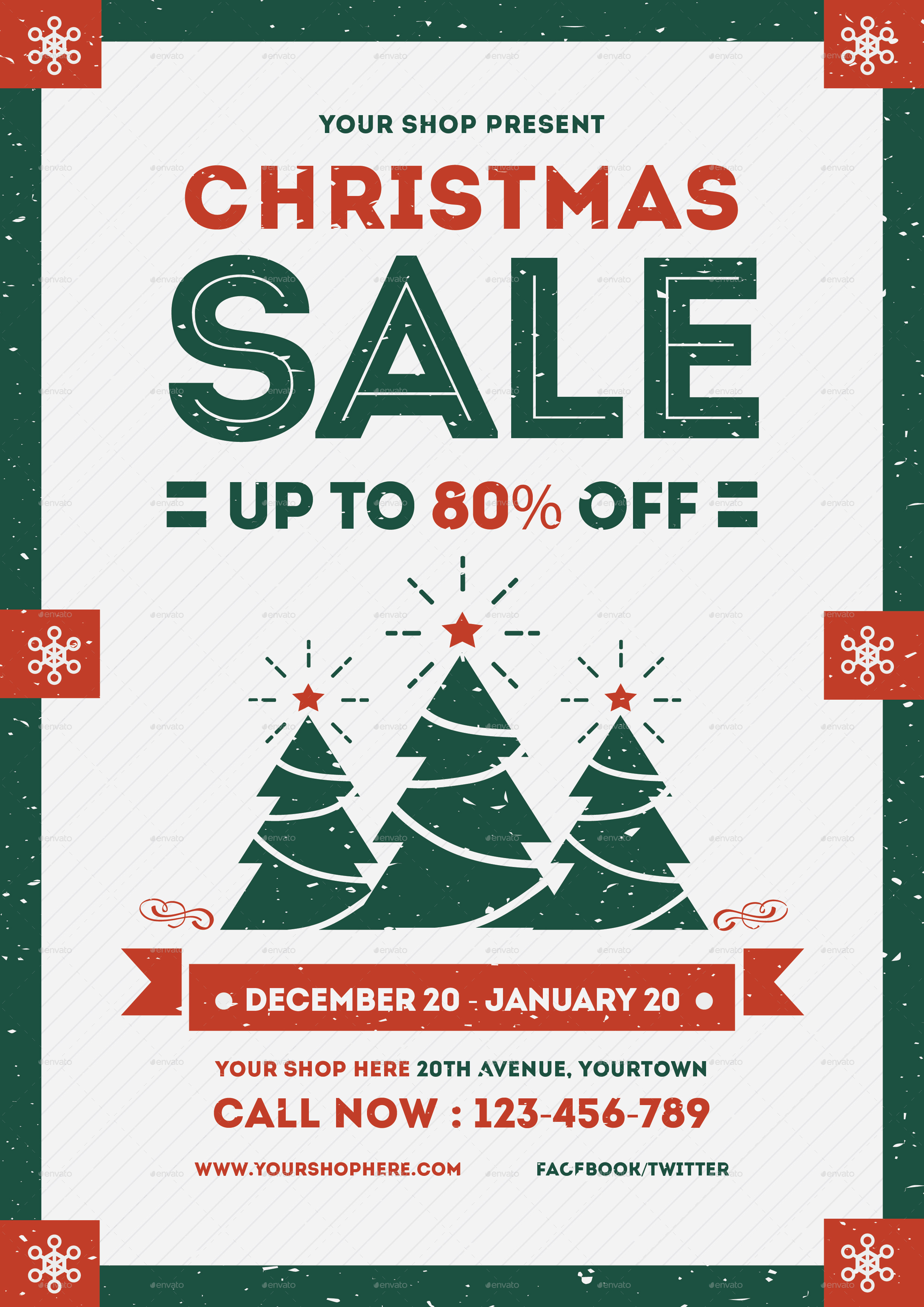 Flyer Christmas Sale by lilynthesweetpea GraphicRiver